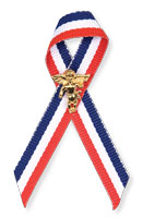 Patriotic Angel Ribbon Pin
