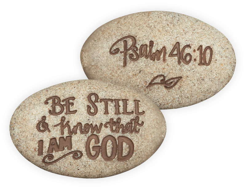 2 AngelStar 17123P Psalm 46:10 Pocket Stone