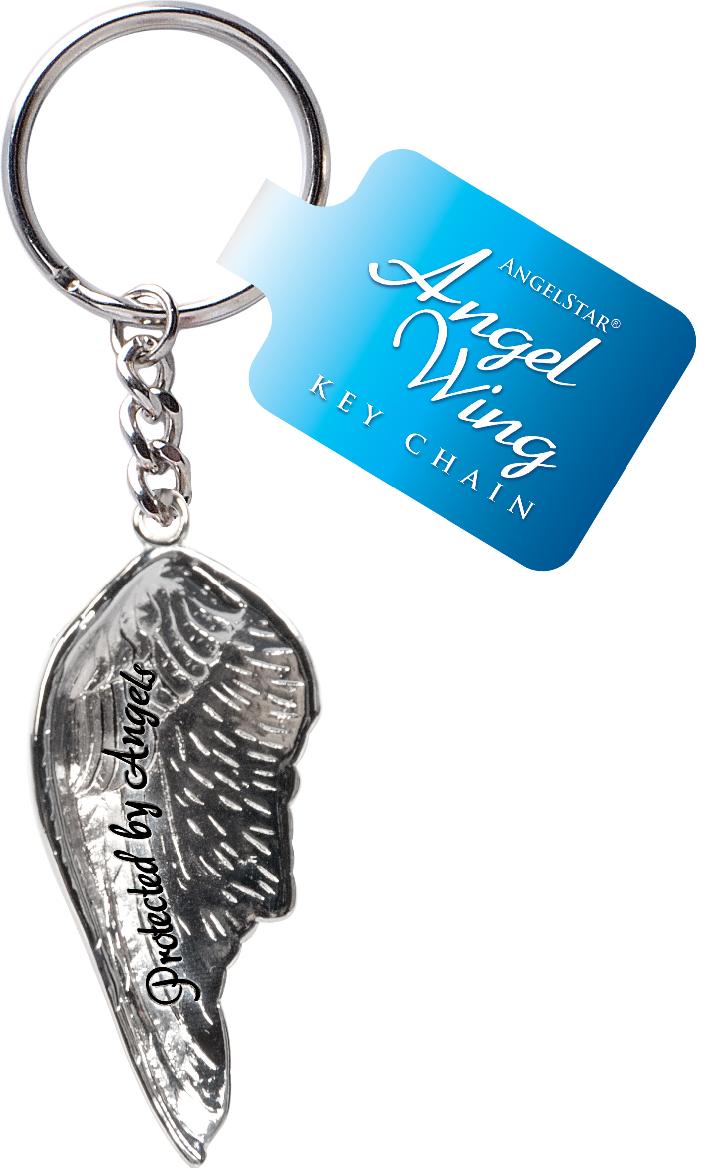 Protected by Angels - Angel Wing Keychain