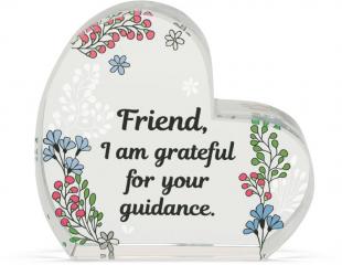 Heart of AngelStar Glass Plaque - Friend