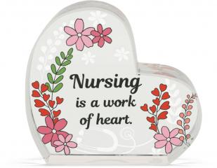 Heart of AngelStar Glass Plaque - Nurse