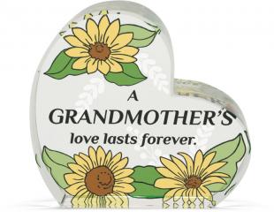 Heart of AngelStar Glass Plaque - Grandmother