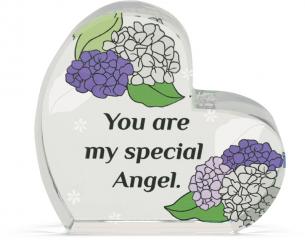 Heart of AngelStar Glass Plaque - Special Angel