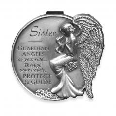 Sister Guardian Angel Visor Clip