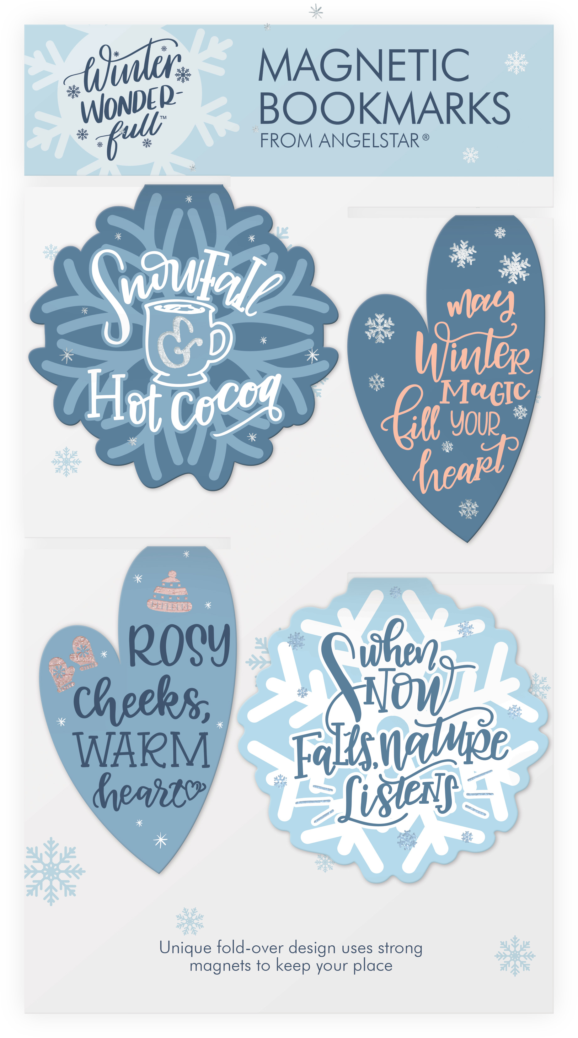 Hearts and Snowflakes - Bookmark
