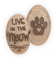 Live in the Meow Pawsitive Stone