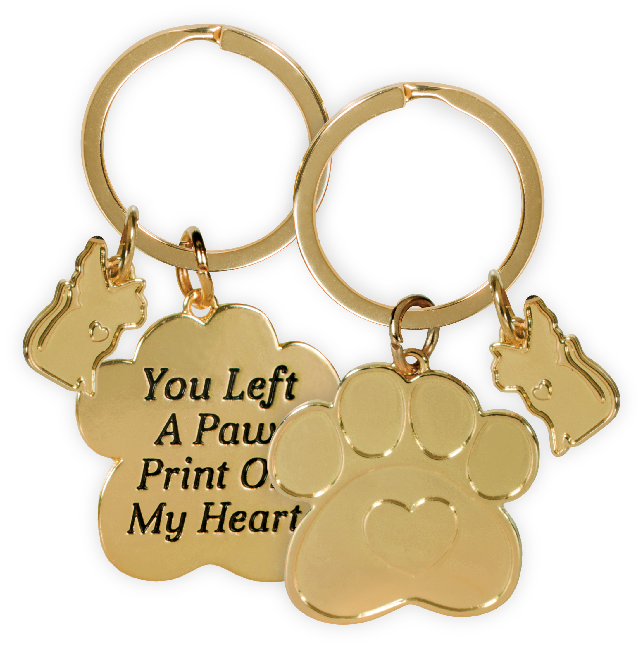 Paw Print Cat - Rainbow Bridge Keychain