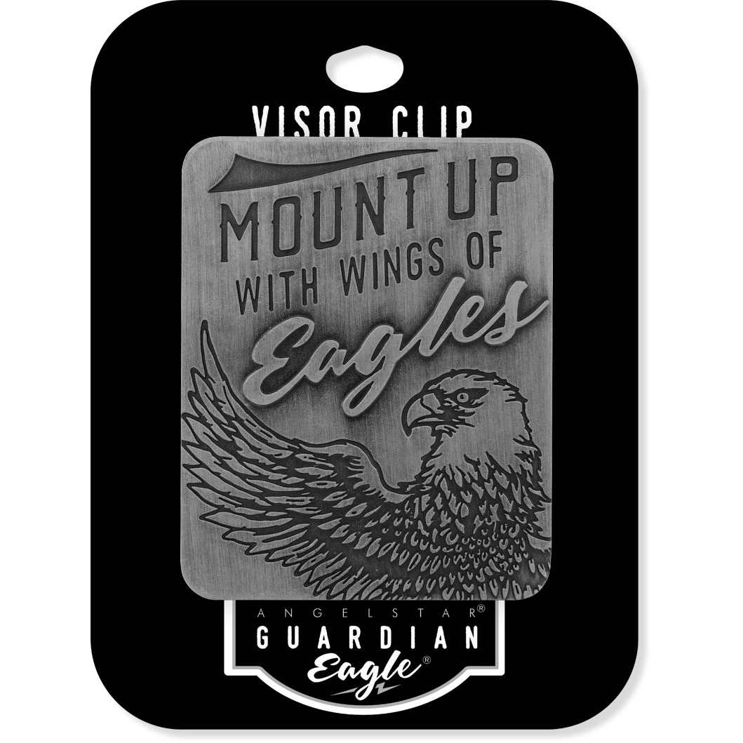 Ride on Wings of Eagles Guardian Eagle Visor Clip.