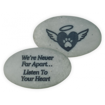 Rainbow Bridge Pet Stone - We're Never Far Apart&hellip;Listen to Your Heart