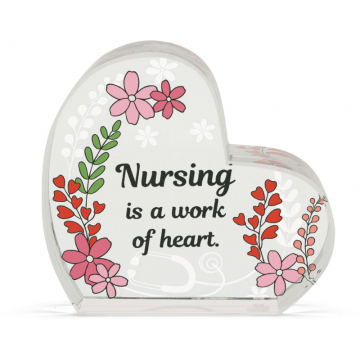 Heart of AngelStar Glass Plaque - Nurse