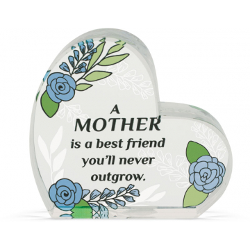 Heart of AngelStar Glass Plaque - Mother