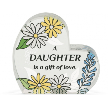 Heart of AngelStar Glass Plaque - Daughter