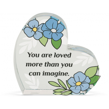 Heart of AngelStar Glass Plaque - Loved