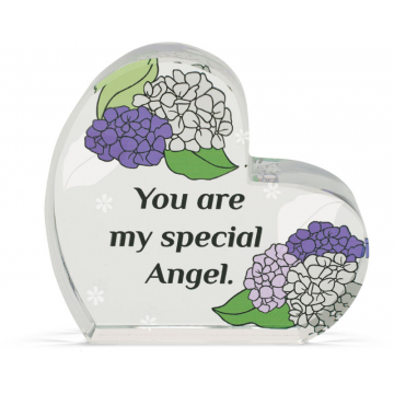 Heart of AngelStar Glass Plaque - Special Angel