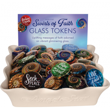 Swirls of Faith Glass Token Assortment