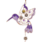 Purple Hummingbird - Wind Chime